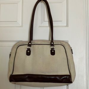 Handbag -two tone  visible wear and tear.